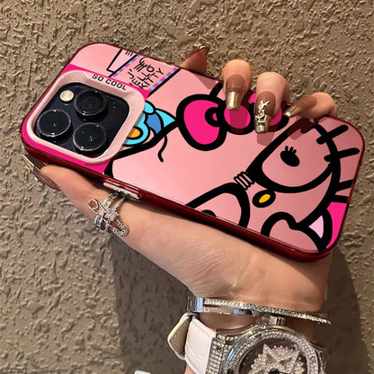 Sanrio Cartoon Hello Kitty Phone Case For iPhone Matte Laser Cover