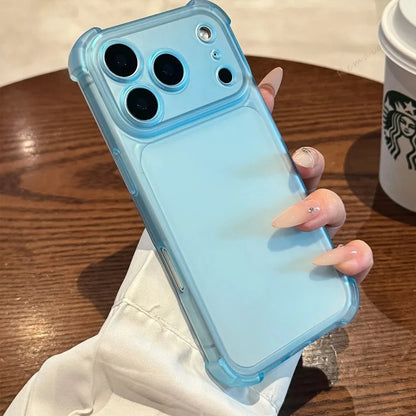 Matte Translucent Airbag Shockproof Phone Case For iPhone