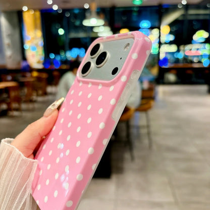 Korea Colorful Polka Dot Pattern Phone Case For iPhone Circular Wave Point Shockproof Bumper Cover