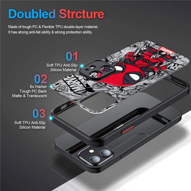 Marvel Ironman Deadpool Phone Case For iPhone