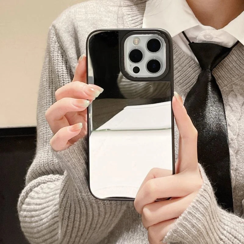 Luxury Makeup Mirror Phone Case For iPhone – MagSafe Compatible Hard Cover
