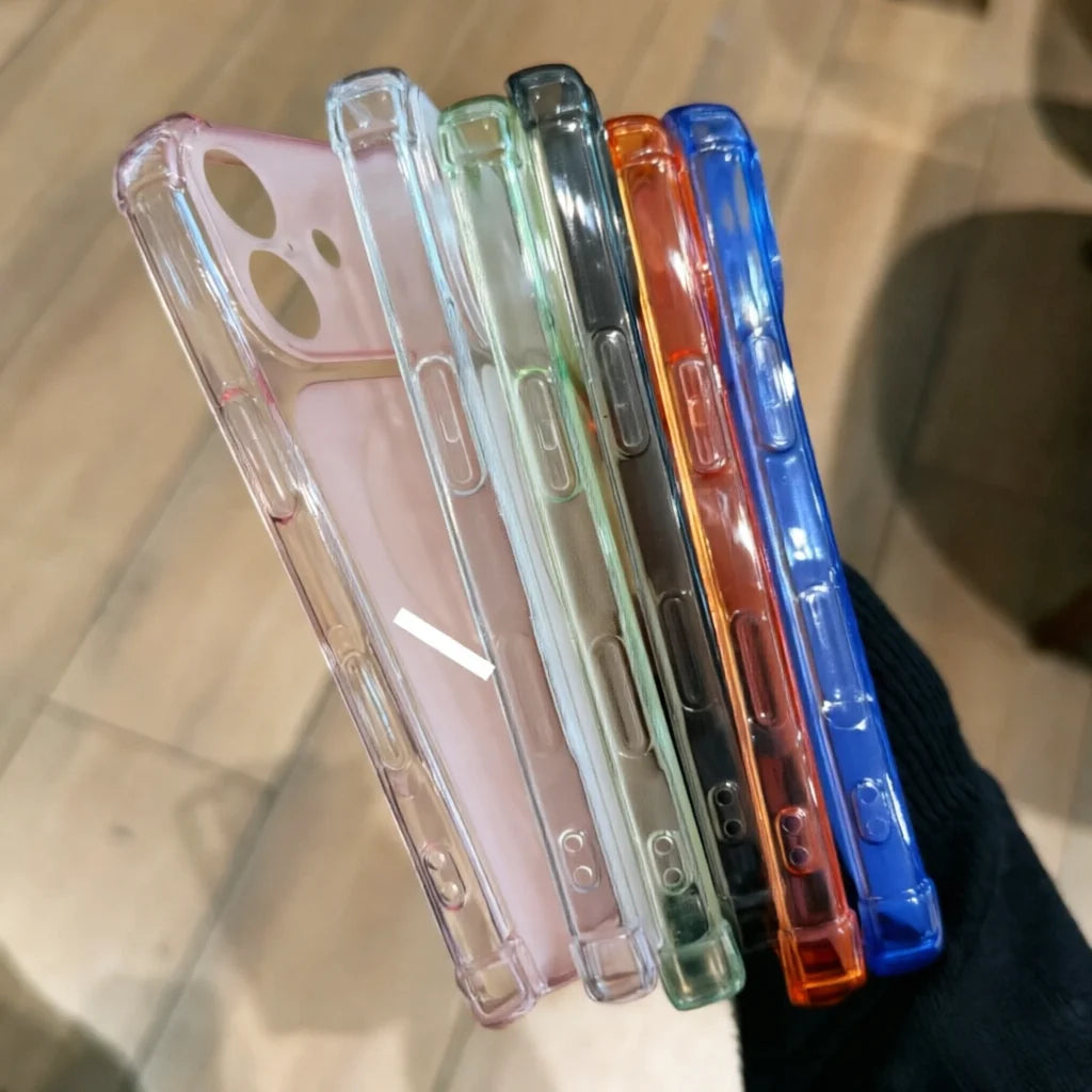 Airbag Anti Knock Phone Case For iPhone Soft Frosted Translucent Turn