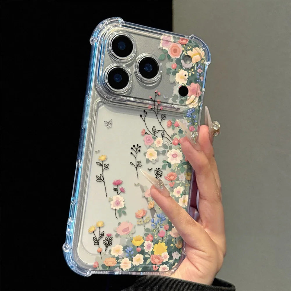 Hot Sale Colorful Flowers Phone Case For iPhone