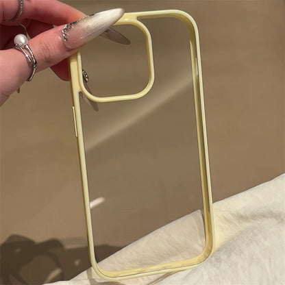 Luxury Clear Candy Color Case For iPhone Clear Acrylic Bumper Protection Cases Cover
