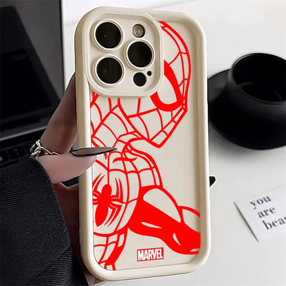 Iron Man Spider Man Silicon Case For Apple iPhone