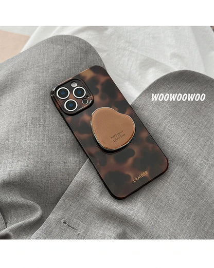 Stylish Personality Black Brown Amber Iceberg Pattern Magnetic For iPhone