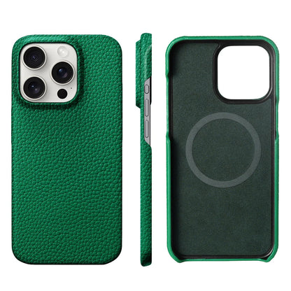 Luxury Cowhide Leather MagSafe iPhone Case