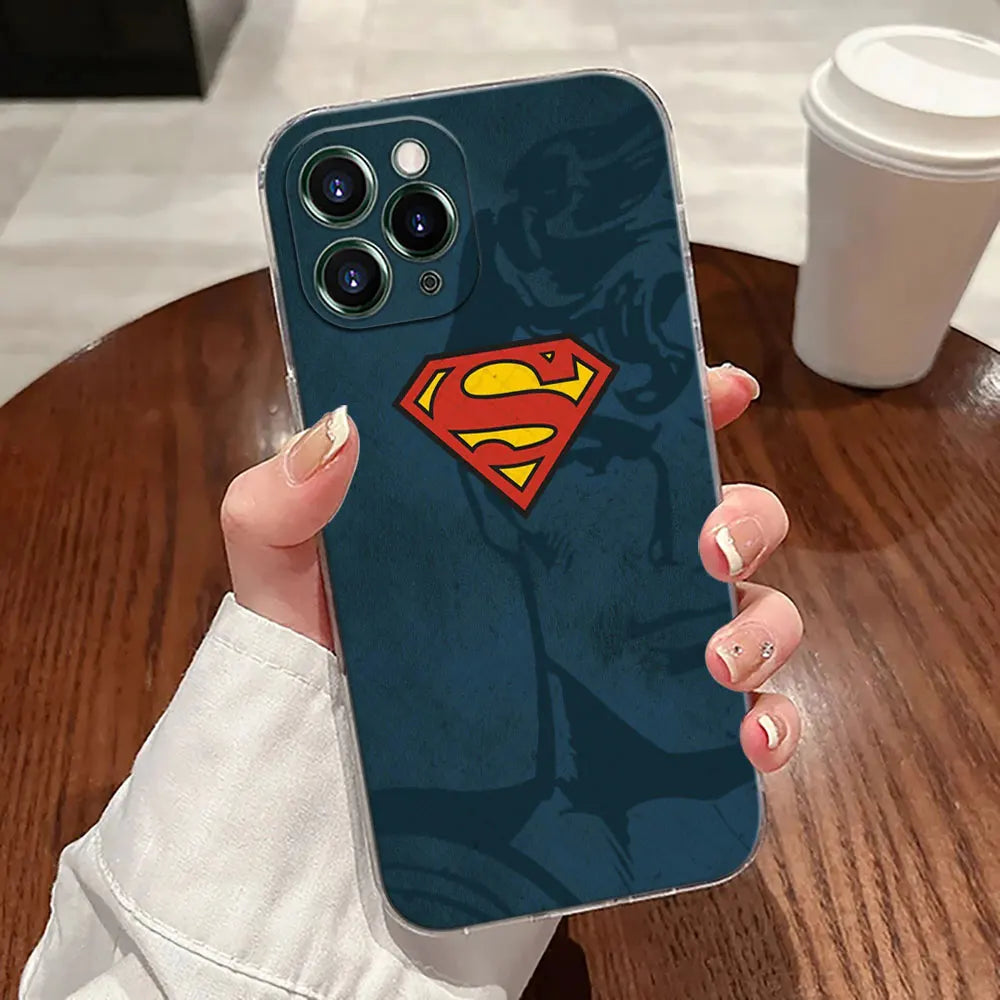 Marvel Supermans Hero Transparent Phone Case For iPhone