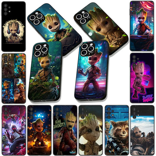 Soft Phone Cover For Apple iPhone Groot Marvels