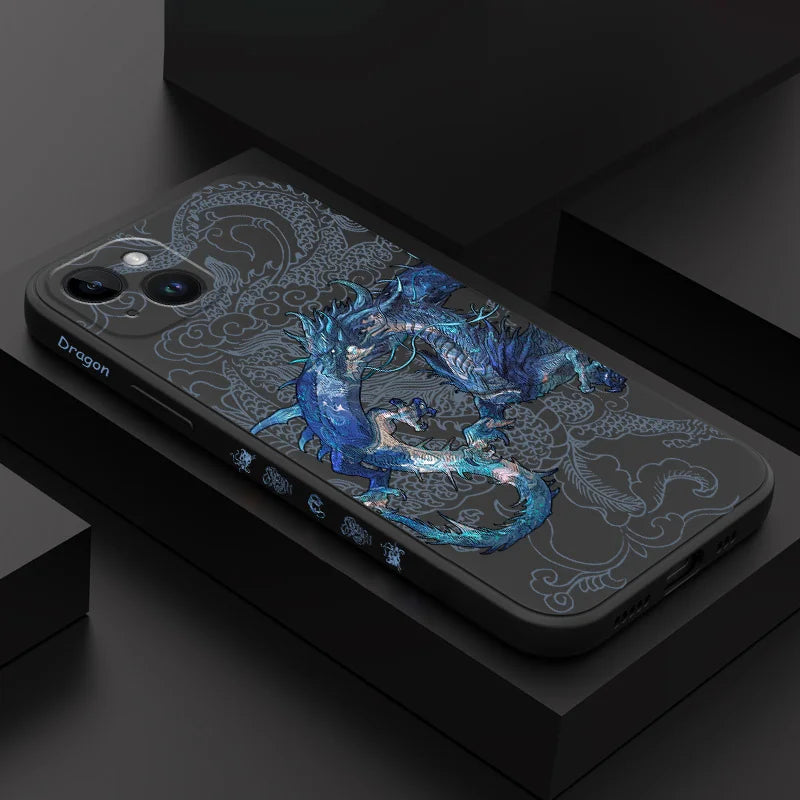 Blue Dragon Phone Case For iPhone