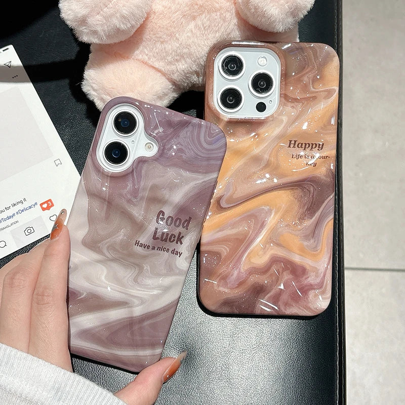 Fashion Oil Painting Marble Texture Phone Case