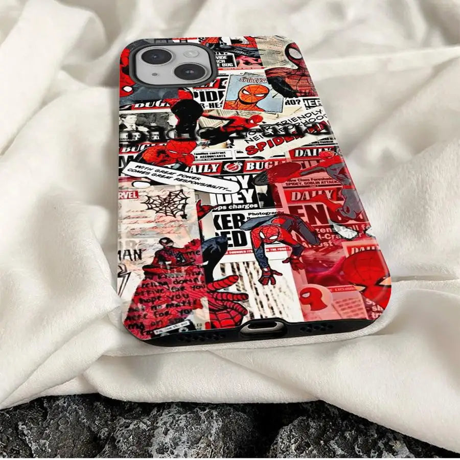 Case For iPhone Hard Phone Cover Marvel Spider Man