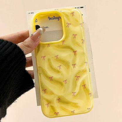 Bow Luxury Cute Candy Color Phone Case For iPhone