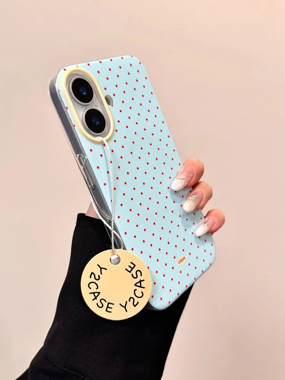 3D Polka Dot Cute Tomato Magnetic Grip Tok Phone Stand Holder Phone Case
