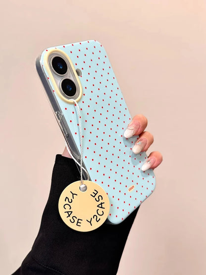 3D Polka Dot Cute Tomato Magnetic Grip Tok Phone Stand Holder Phone Case