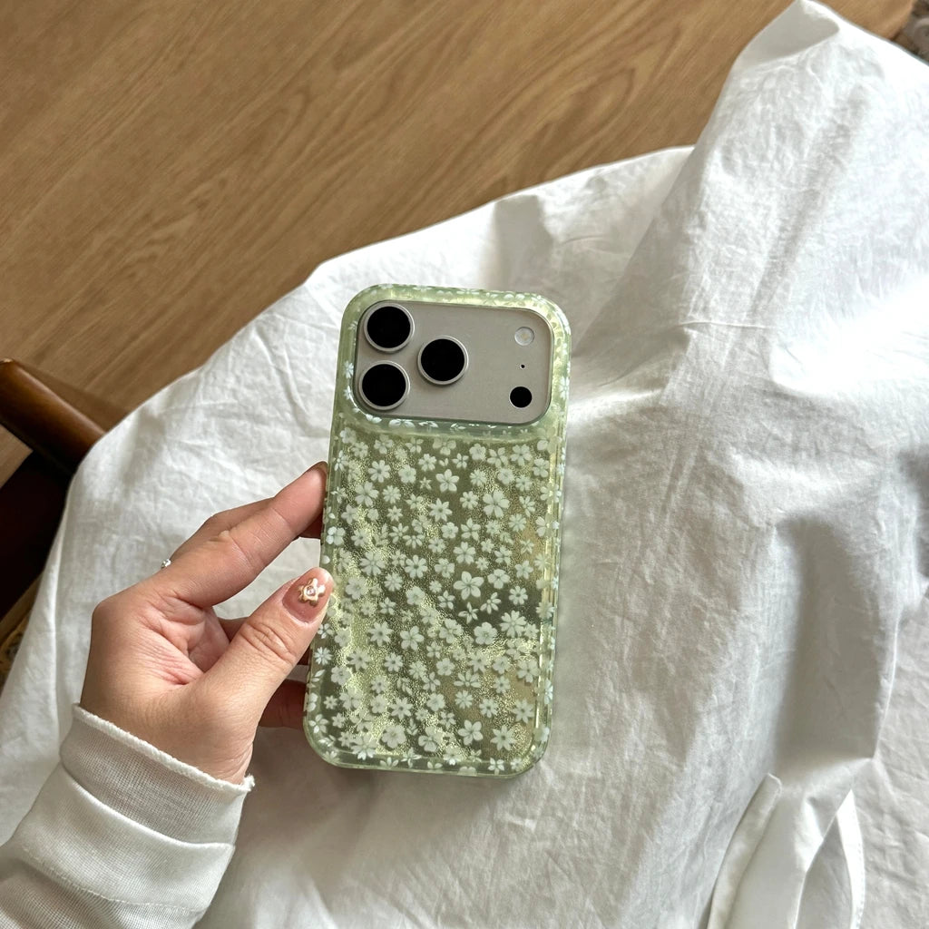 Spring Day Gentle Simple Full Screen Flowers Case For iPhone