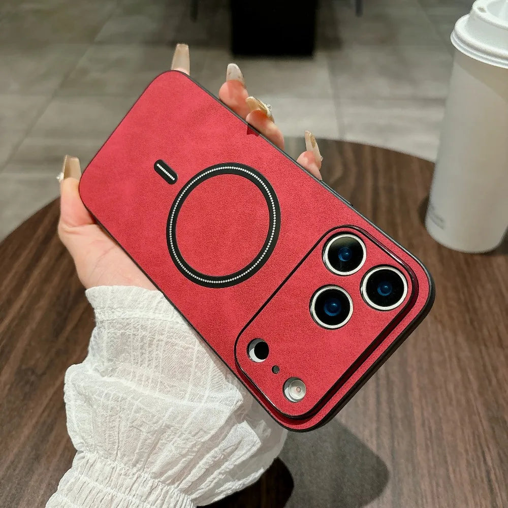 Magnetic Leather Case For iPhone Cover Magnet