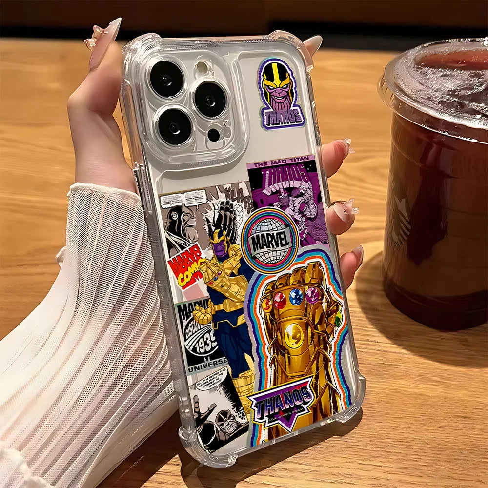 Retro Marvel Super Heroes Phone Case For iPhone