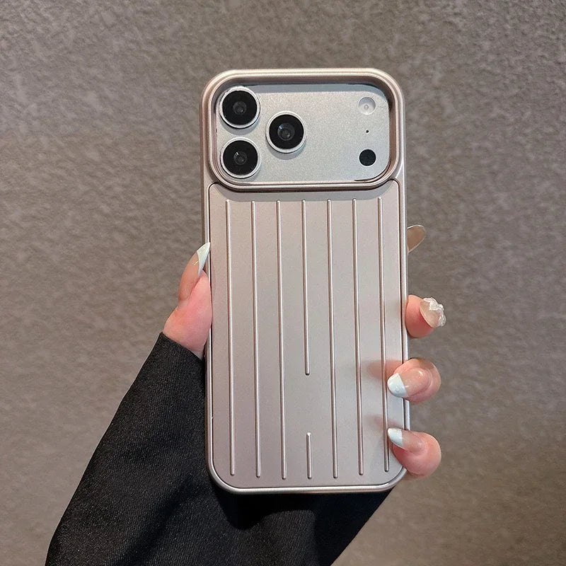Luxury Striped Luggage Texture Phone Case For iPhone