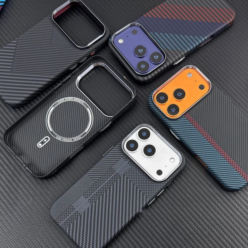 Luxury Carbon Fiber MagSafe Armor Case For iPhone