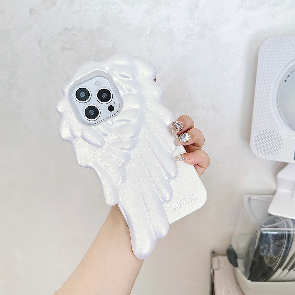 Angel Wings Shockproof Cover Cartoon Shatter Silicone Soft Case For iPhone