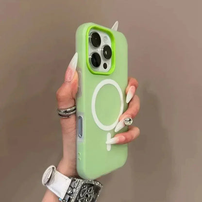 Luxury Candy Cute Lucky Bear For Magsafe Charge Matte Phone Case For iPhone