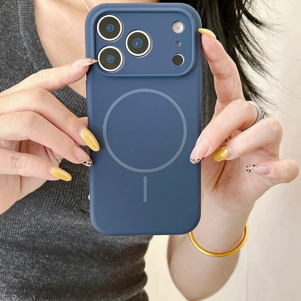 MagSafe Magnetic Silicone iPhone Case With Lens Protection