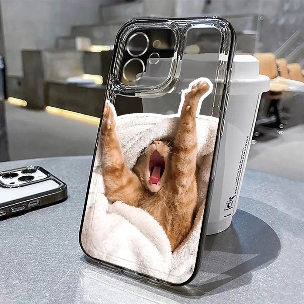 Lovely Cat Soft Phone Case For iPhone