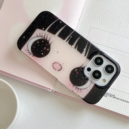 Cartoon Anime Shinning Eyes Cute Phone Case For iPhone
