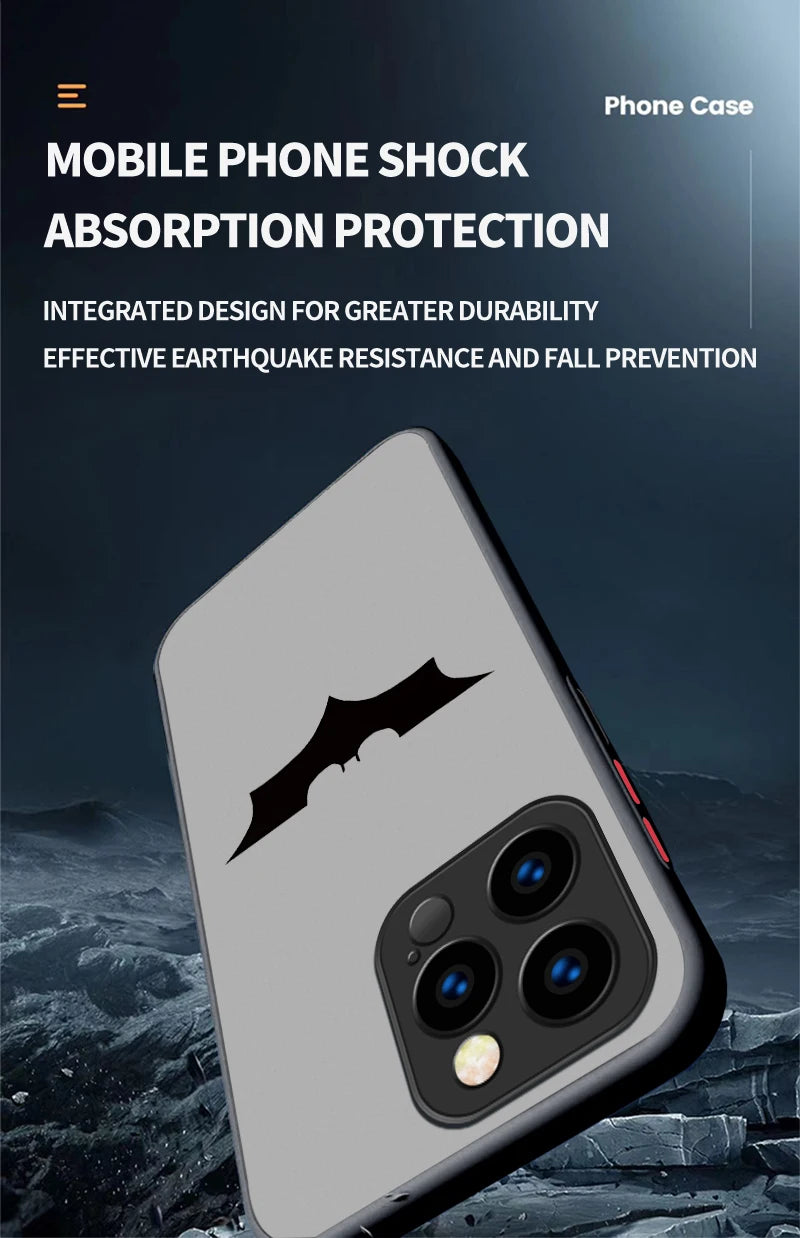 Marvel Cool Batman Spider Man Logo Matte Case For iPhone