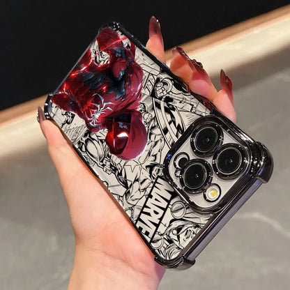 Iron Spider Man Captain America Luxury Case For iPhone