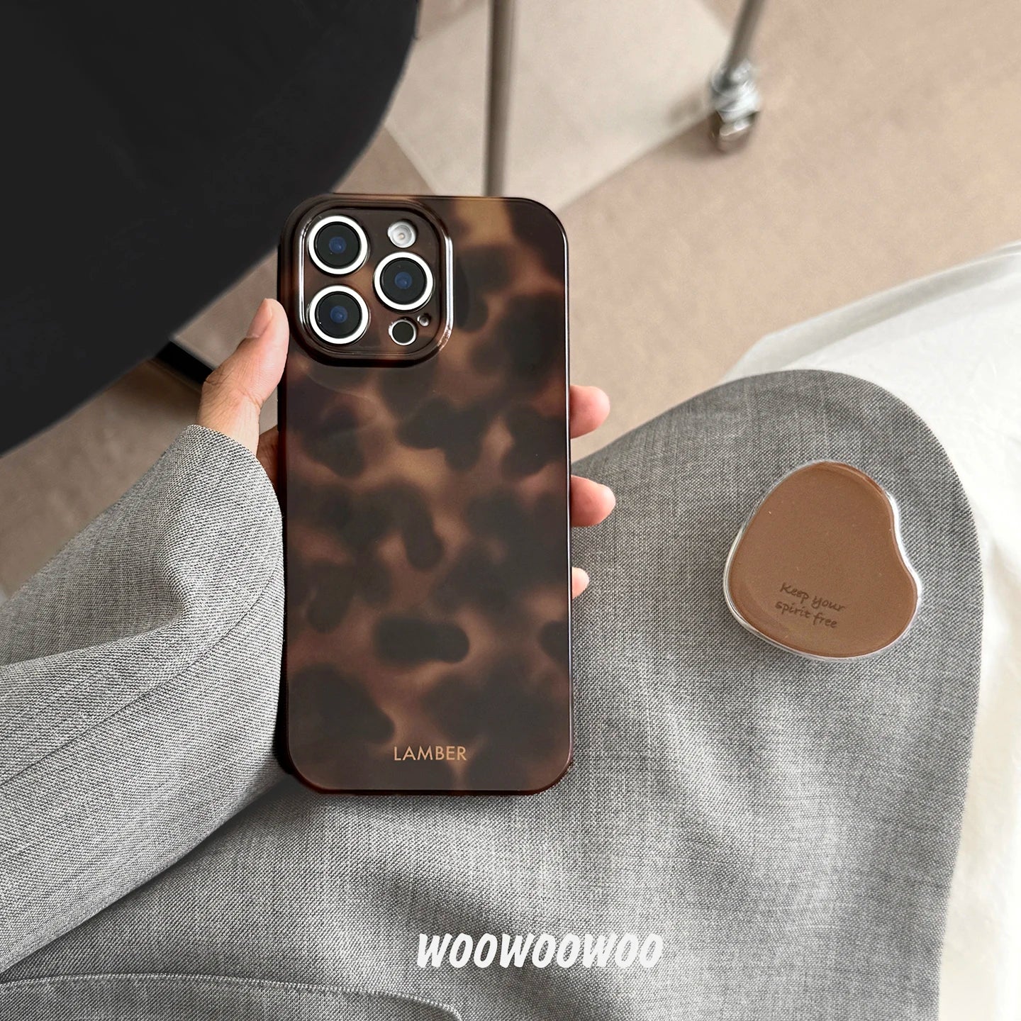 Stylish Personality Black Brown Amber Iceberg Pattern Magnetic For iPhone