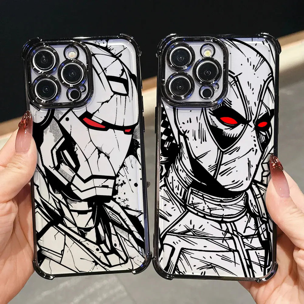 Marvel Art Ironman Luxury Shockproof Case For iPhone
