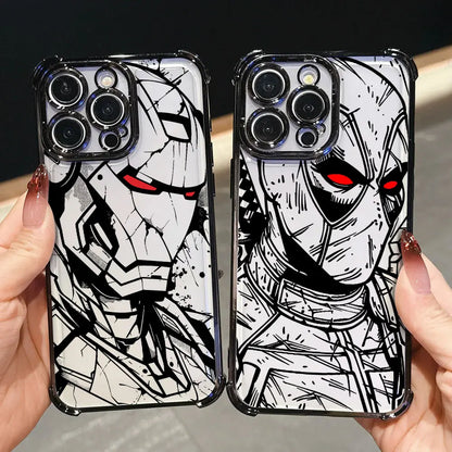 Marvel Art Ironman Luxury Shockproof Case For iPhone