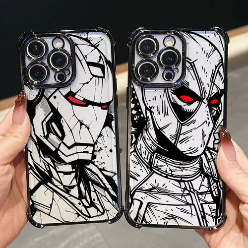 Marvel Art Ironman Luxury Shockproof Case For iPhone