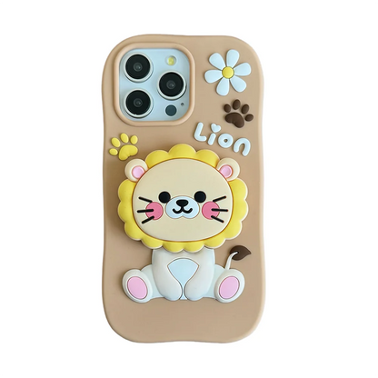 Cute Sunflower Lion Soft Silicone Phone Case