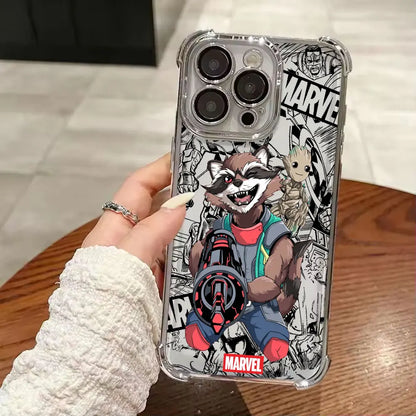 Marvel Groot Rocket Raccoon Cute Shockproof Case For iPhone