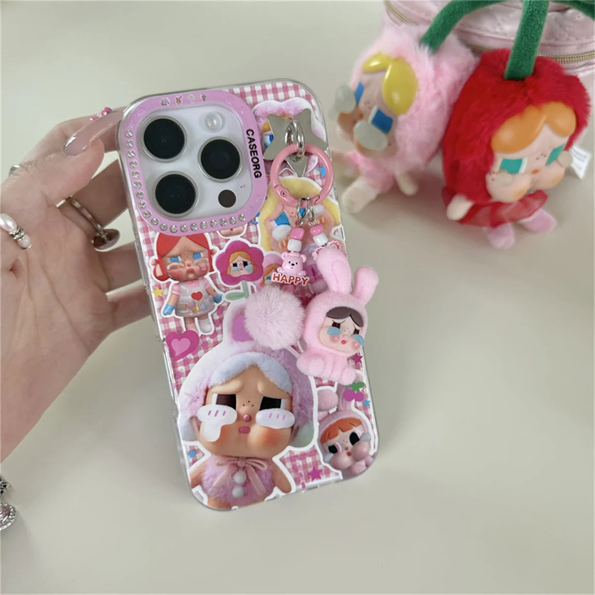 Kawaii Cartoon Girl Phone Case For iPhone
