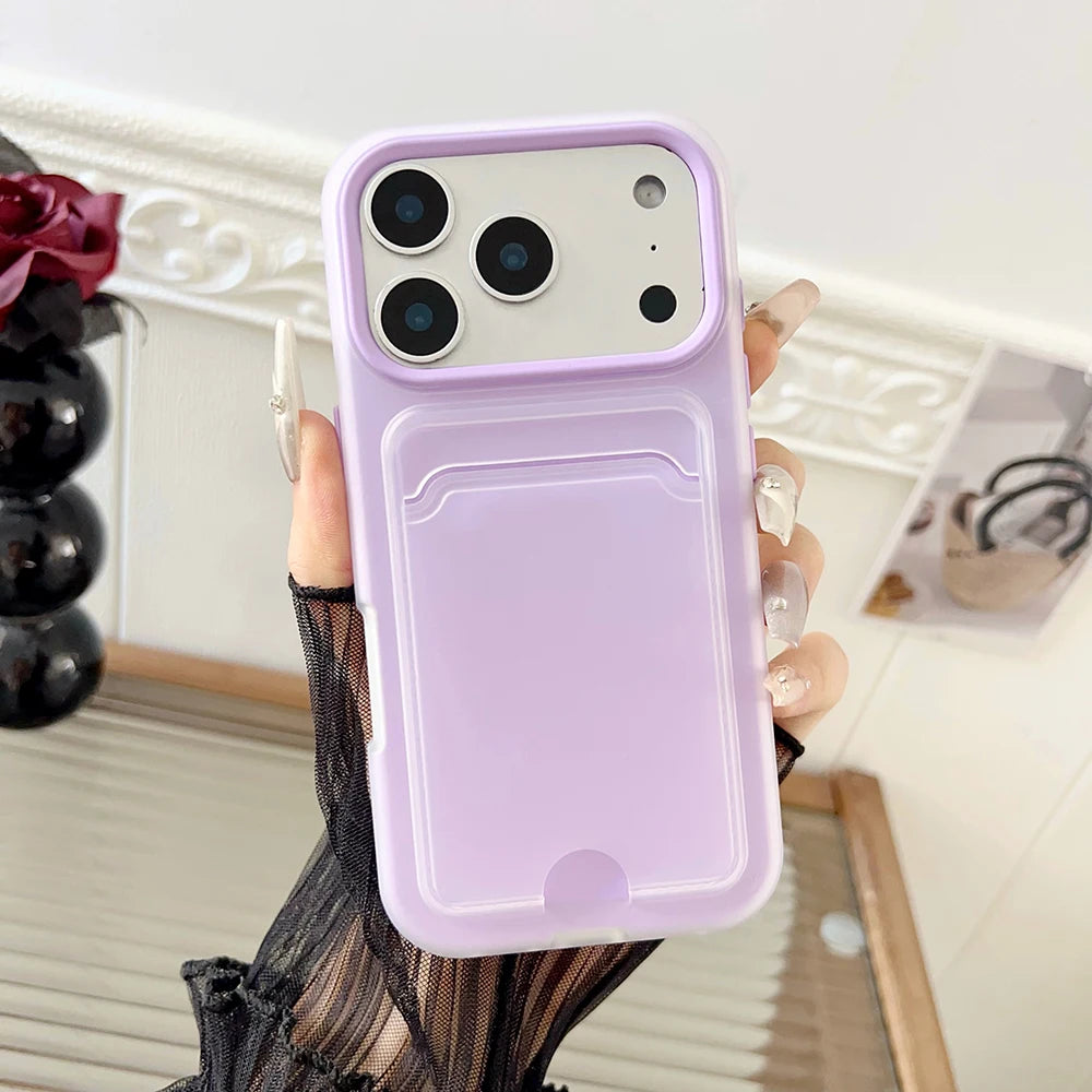 Shockproof Silicone iPhone Case with Card Slot