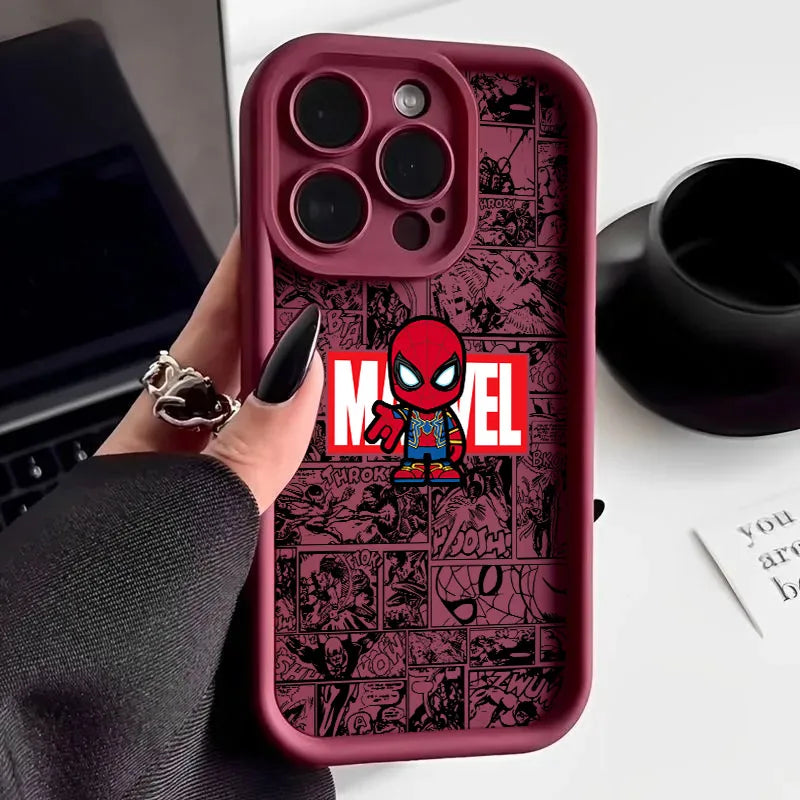 Marvel Ironman Spiderman Deadpool Phone Case For iPhone