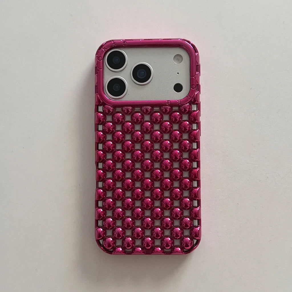 Pearl Bead Hollow Shockproof iPhone Case