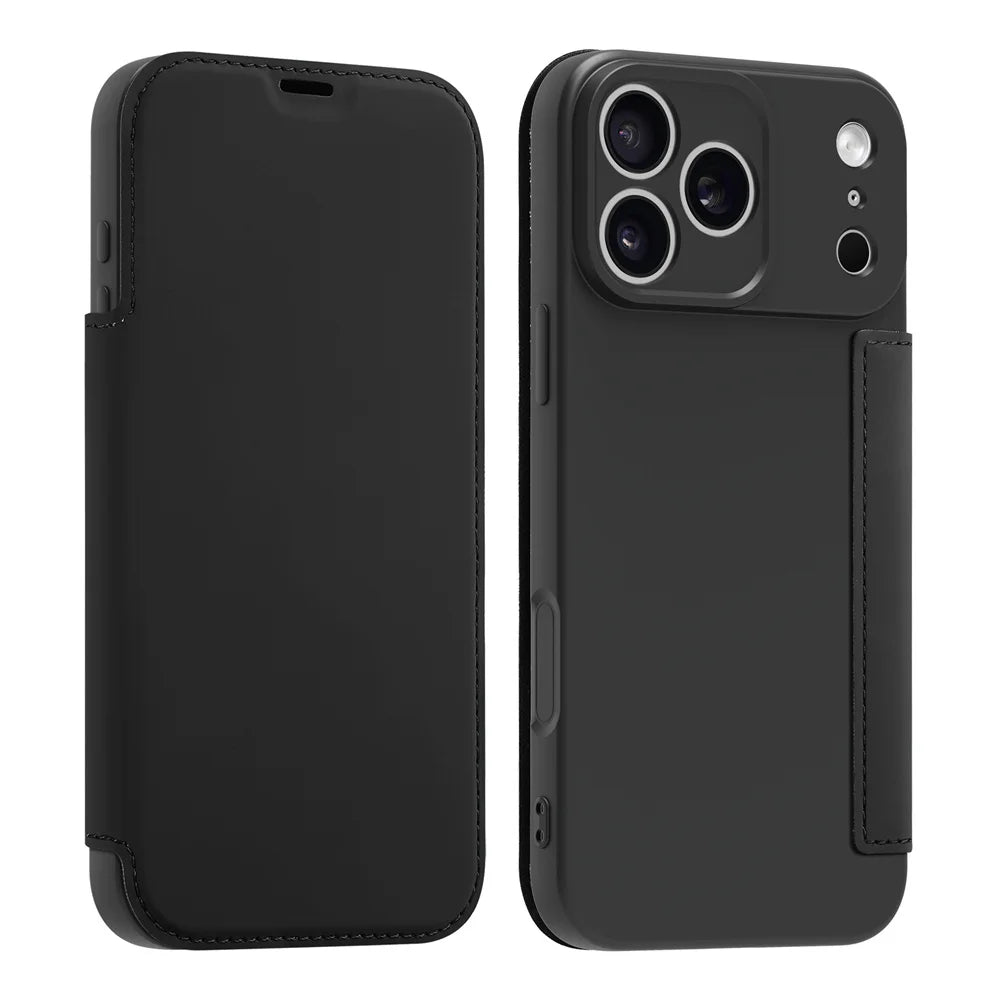 Luxury Leather Original Liquid Silicone Flip Wallet Card Case For iPhone