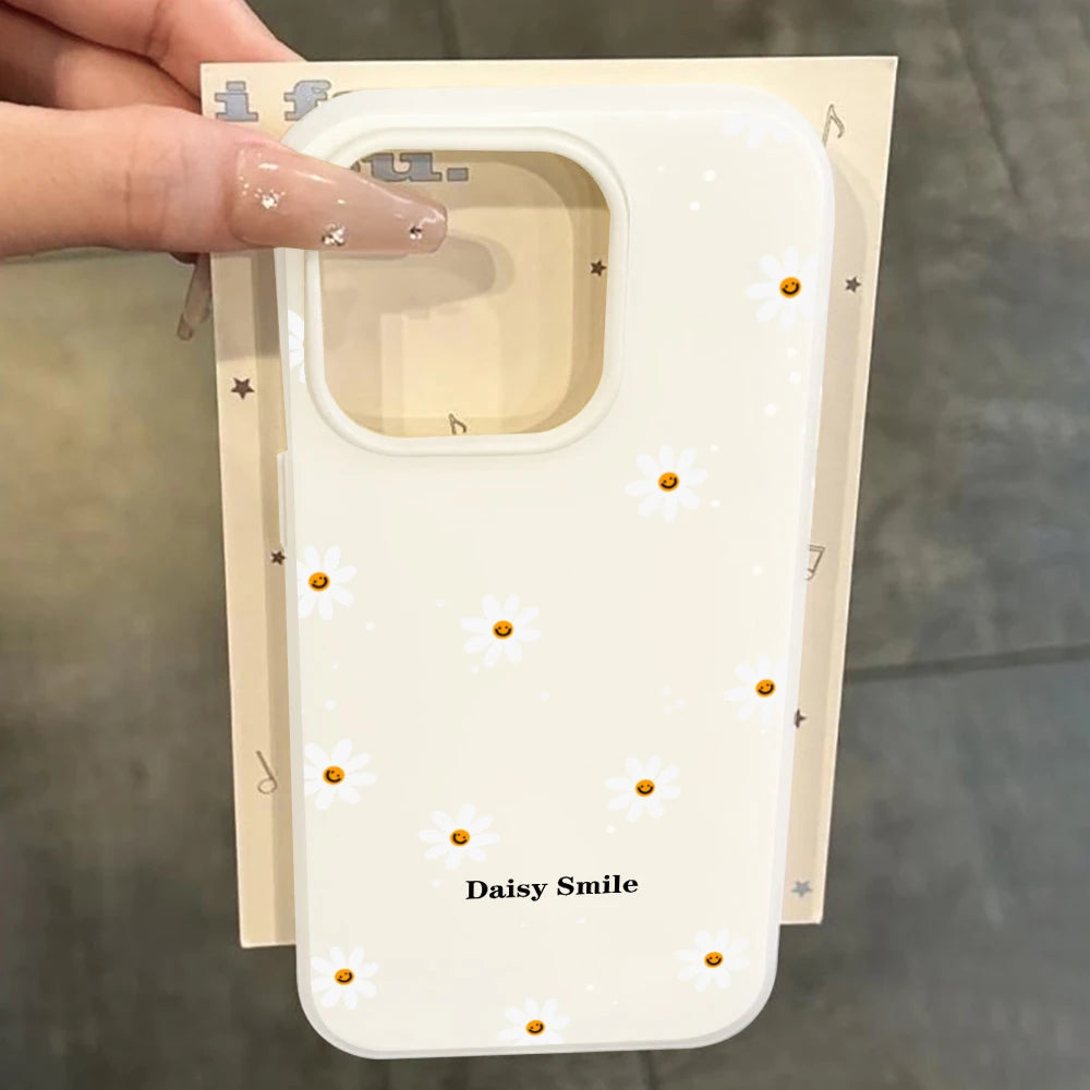 For iPhone Case Plus Luxury Daisy Flower Cover