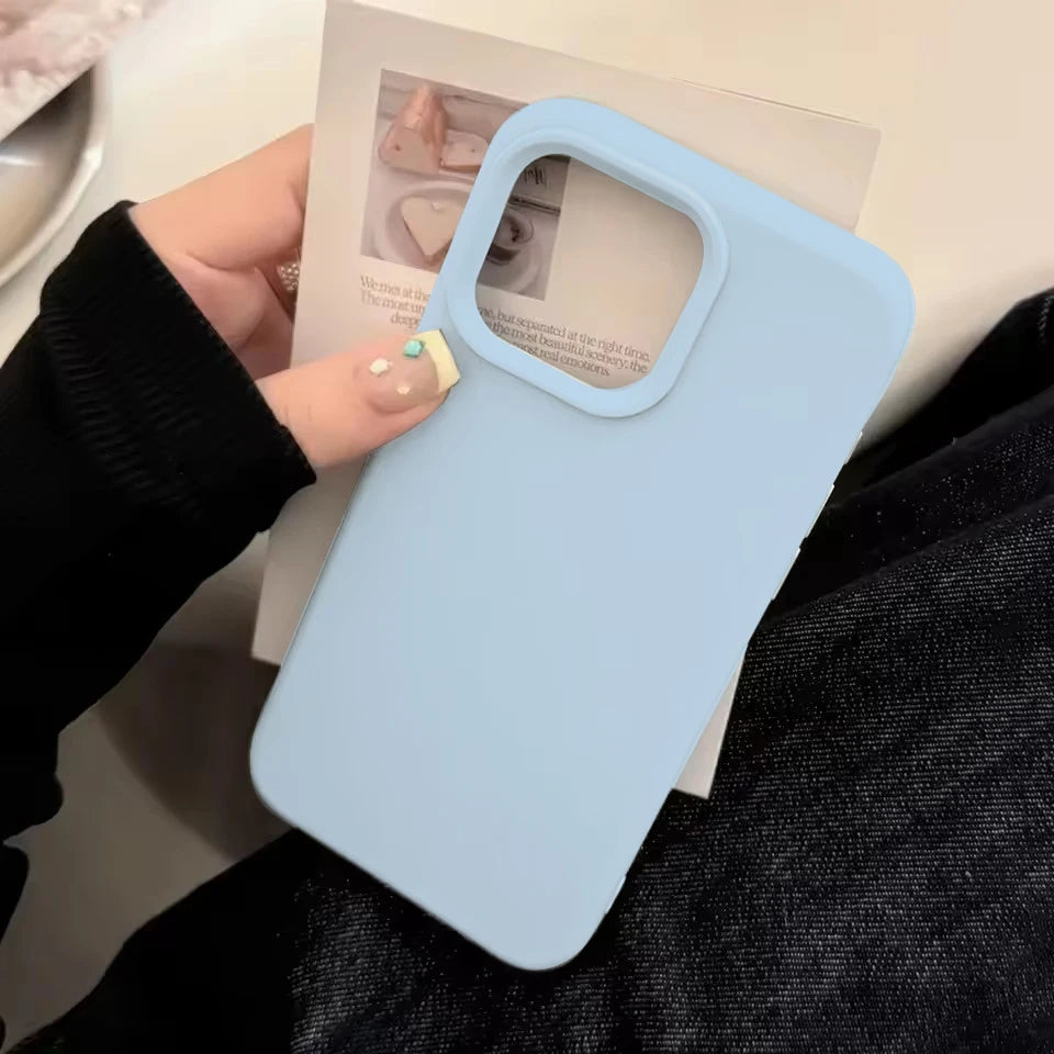 Dopamine Inspired Silicone Solid Color Simple Fashion Phone Case For iPhone Back Cover