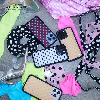 Wildflower Luxury Polka Dots Phone Case For iPhone