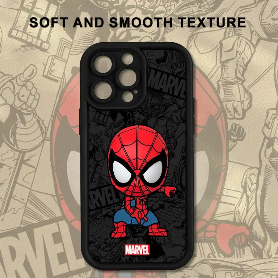 Soft Cover Phone Case For iPhone Marvels Groot Spiderman