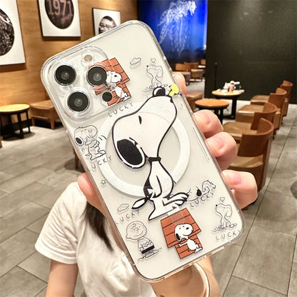 Snoopy MagSafe-Compatible iPhone Case with Hard Protective Shell