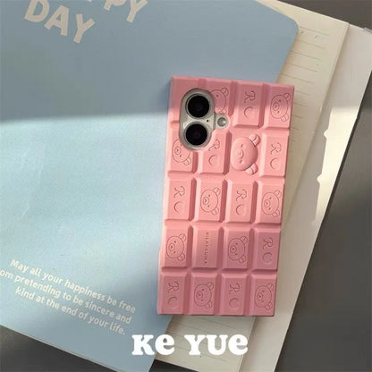 Funny 3D Rilakkuma Bear Soft Silicone Phone Case For iPhone