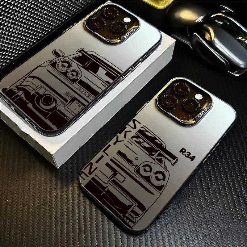 Cool Car Design Phone Case For iPhone Laser Silver Cover