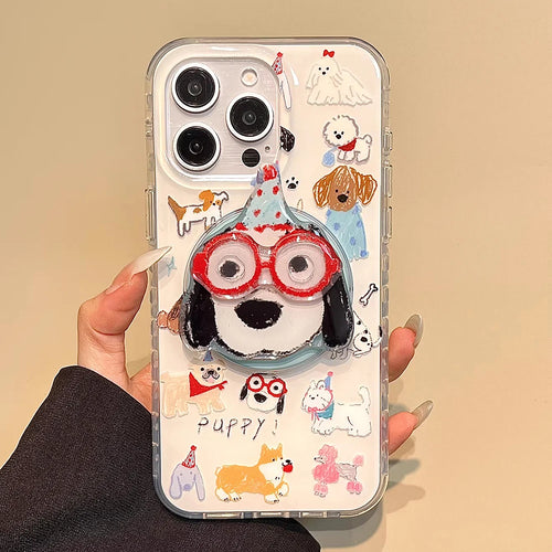 Cute Puppy Cartoon Dog Magnetic Phone Case
